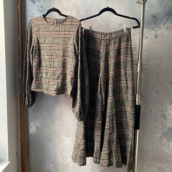 No. 6 Other - No 6 store wool plaid pant set in small